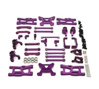 per Wltoys 144016 144018 Supporto Mozzo Sterzo in Metallo per Barra di Collegamento Braccio Oscillante Kit Torre Ammortizzatori Ricambi E Accessori Auto RC Sostituzione Rc Sterzo Tazza(Purple)