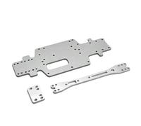 Per Wltoys 284131 K969 K979 K989 P929 1/28 Metallo Per Piastra Inferiore Del Telaio E Piastra Del Secondo Pavimento RC Parti Di Aggiornamento Per Auto RC Cingolato Telaio(Silver)
