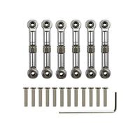 Per Wltoys A949 A959 A969 A979 K929 1/18 6 Pezzi Di Collegamento In Metallo Regolabile Tirante Servo Rc Cra Parts Accessori Sostituzione E Utilizzo Rc Asta di Trazione(Silver)