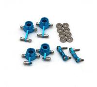 Per WLtoys K989 K969 284131 284010 284161 1/28 Tazza Sterzo In Metallo Ruota Posteriore Per Set Tiranti Superiori Sedile Ricambi Accessori Auto RC Ricambi Rc Car Fuso A Snodo(Blue)