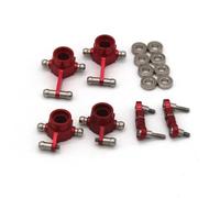 Per WLtoys K989 K969 284131 284010 284161 1/28 Tazza Sterzo Metallo Ruota Posteriore Per Set Tiranti Superiori Posteriori Per Sedile Parti Di Auto RC Sostituzione Uso Rc Sterzo Tazza(Red)