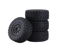 Per Wltoys Per Arrma Per Mini Per Mojave Per Grom Per Mjx Per Hyper Go 14301 1/14 4 Pezzi Pneumatico In Gomma 64 Mm Mozzo Ruota Esagonale In ABS 12 Auto RC Pneumatici Cerchi Rc(Black)