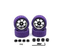 Per WLtoys Per WPL Per MN Modello LC 1/18 1/16 1/12 Pneumatici Per Ruote Metallo Fantastici Pneumatici Multicolore Per Auto RC Parti Aggiornamento Accessori Sostituzione Accessori Dedicati Rc(Purple)