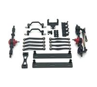 Per WPL 1/16 C64 Parti Di Automobili RC Aggiornamento In Metallo Parti Modificate Asse Anteriore E Posteriore Pedale Asta Telaio Di Sospensione Base Del Timone Set RC Modifiche(Black)