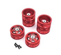 Per WPL B14 B16 B36 C14 C24 Per MN Per HengLong Per FeiYu Per JJRC Mozzo Posteriore In Metallo Doppia Ruota RC Auto Ricambi Riparazioni Cerchio Rc Wheels(Red)