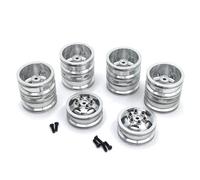 Per WPL B16 B36 Per HengLong Per FeiYu Per JJRC Mozzo Ruota Anteriore Singolo Posteriore Doppio In Metallo Parti Modifiche L'aggiornamento Dell'auto RC Cerchio Rc Wheels(Silver)