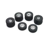 Per WPL B16 B36 Per JJRC Q60 Q63 Q64 Per Fayee FY004 Per MN-77 6WD 6X6 Doppia Ruota Mozzo Ruota In Metallo Cerchione Pneumatico RC Auto Aggiornamenti Parti RC Ricambi Accessori(Silver)