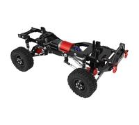 Per WPL C14 C24 1/16 Telaio Assemblato In Metallo Per Telaio Assale Cambio Tirante Set Parti Accessori Completo Aggiornamento RC Auto RC Cingolato Telaio(Black)