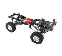 Per WPL C14 C24 1/16 Telaio Assemblato In Metallo Per Telaio Assale Cambio Tirante Set Parti Accessori Completo Aggiornamento RC Auto RC Cingolato Telaio(Dark Grey)