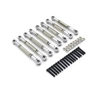 Per WPL C14 C24 B14 B24 Per HengLong Per FeiYu Per JJRC Aggiorna 8 Pezzi Di Tiranti Regolabili In Metallo RC Per Auto Accessori RC(Silver)