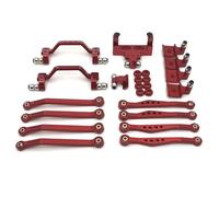 Per WPL C54 C54-1 C64-1 C74 C74-1 1/16 Telaio Di Sospensione Con Asta In Metallo Asta Di Sterzo Per Set Di Sedili Ricambi Per Auto Telecomandate Sostituzione Rc Asta di Trazione(Red)