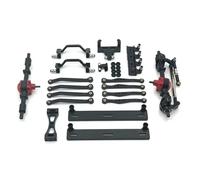Per WPL C64 C64-1 1/16 RC Car Upgrade Parts Assale Anteriore E Posteriore In Metallo Per Barra Collegamento Del Telaio Supporto Per Barra Trazione Per Pedale Laterale Set Parti Aggiornamento RC(Black)