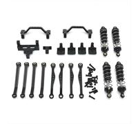 Per WPL Per C64 C74-1 JA11 Set Asta Sospensione Telaio Servo Asta Per Sedile Ammortizzatore Kit Accessori Auto Telecomando RC Modelli(Black)