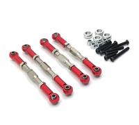 Per WPL Per MN Per FeiYu Per HengLong Per JJRC C14 C24 B14 B24 D90 D91 D96 99S Aggiornamento In Metallo 4PCS Tirante Regolabile RC Parti Automobili RC Componenti(Red)