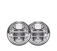 Per Wrangler Per JK Universal Car 7'' LED Headlight H4 Anabbaglianti Fari Rotondi Luci Di Marcia Per Auto Di Ricambio Gruppo Faro Anteriore(2pcs Silver)