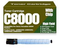 Per Xerox 106R04050 106R04051 106R04052 106R04053 Cartucce toner con chip Compatibili per Xerox Versalink C8000 Stampanti ad alta resa,Cyan-C8000
