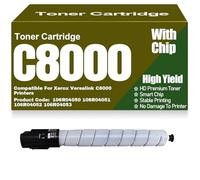 Per Xerox 106R04050 106R04051 106R04052 106R04053 Cartucce toner con chip Compatibili per Xerox Versalink C8000 Stampanti ad alta resa,Black-C8000