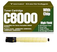 Per Xerox 106R04050 106R04051 106R04052 106R04053 Cartucce toner con chip Compatibili per Xerox Versalink C8000 Stampanti ad alta resa,Yellow-C8000