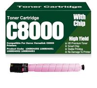 Per Xerox C8000 Nero Giallo Magenta Ciano Cartucce di toner 106R04050 106R04051 106R04052 106R04053 Toner compatibile ad alta capacità per Xerox Versalink C8000 Stampanti,Magenta-C8000