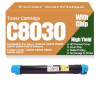 Per Xerox C8030 C8035 C8045 C8055 C8070 Cartucce toner compatibili ad alta capacità per Xerox AltaLink C8030 C8035 C8045 C8055 C8070 Stampanti con chip,Cyan-C8030