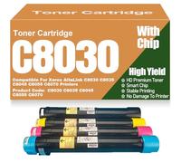 Per Xerox C8030 C8035 C8045 C8055 C8070 Cartucce toner compatibili ad alta capacità per Xerox AltaLink C8030 C8035 C8045 C8055 C8070 Stampanti con chip,4Pack-C8030