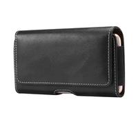 DFV mobile - Custodia orizzontale da cintura in pelle sintetica con chiusura magnetica compatibile con Xiaomi Redmi Note 10 JE (2021) - Nero
