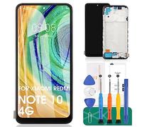 Per Xiaomi Redmi Note 10 Sostituzione Dello Schermo Per Redmi Note 10s 4G Display LCD Per Xiaomi Redmi Note 10 Touch Screen Digitizer Assembly Kit di Riparazione (con Telaio, Nero)