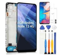 per Xiaomi Redmi Note 12 4G LCD Display, per Redmi Note 12 23021RAAEG 23021RAA2Y 23027RAD4I 23028RA60L LCD Schermo Touchscreen Digitizer Assembly Sostituzione con Riparazione Kit(Nero con Cornice)