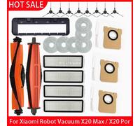 Per Xiaomi Robot Aspirapolvere X20 Max / D109GL Parti di Accessori Spazzola Principale Spazzola Laterale Filtro Hepa Mop Panno Sacchetto per la Polvere di Ricambio