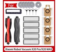 Per Xiaomi Robot Aspirapolvere X20 Max /X20 Pro/ D109GL /D102GL accessori Spazzola laterale a rullo principale, filtro Hepa, scopa, sacchetto raccolto polvere