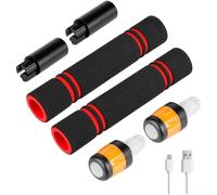 Per Xiaomi Scooter Elettrico Asta di Prolunga Set Con Striscia Luminosa Led Per Sicurezza Notturna E Veloce Per Mini Usb Ricarica Materiale Abs In Nero O Rosso Colori (A)