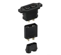 per xt90 connettore base fissa per ricarica EV - Presa ad alta corrente 30A per droni RC auto utensili elettrici nero (XT90E+F)