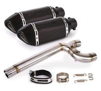 Per Y&amaha FZ6 FZ6N FZ6S Sistema Di Scarico Per Moto Tubo A Doppia Uscita Collegamento Centrale Slip On Silenziatori 51 Mm DB Killer Rimovibile moto silenziatore posteriore(5)