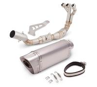 Per Y&amaha Per MT-09 FZ09 2020-2023 Sistema Di Scarico Per Moto Tubo Collegamento Anteriore DB Killer Rimovibile Silenziatore Slip-on Centrale scarico silenziatore marmitta(2)