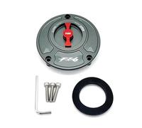 Per YA&MAHA FZ6 R1 R6 Coperchio Serbatoio Carburante Moto(Gray and Red,FOR YZ6 LOGO)