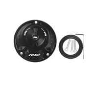 per Ya&MAHA YZF R1 R1M R7 R6 R15 R15M R3 R25 Coperchio del Tappo del Serbatoio del Carburante per Moto(Black And Black,for R1M Logo)