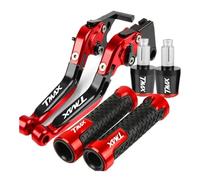 per Yama&ha TMAX 500 TMAX500 2008 2009 2010 2011 2012 2013 2014-2022 2023 2021 Accessori Moto Pieghevole Regolabile Leve Freno Frizione Manopole estremità(Rosso)