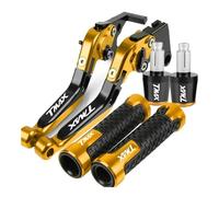 per Yama&ha TMAX 500 TMAX500 2008 2009 2010 2011 2012 2013 2014-2022 2023 2021 Accessori Moto Pieghevole Regolabile Leve Freno Frizione Manopole estremità(Oro)