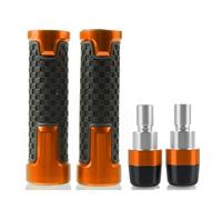 Per Yama&ha YZFR125 YZF R125 YZFR1 R1 R1M R1S Moto Manubrio Manopole Anti Skid Cap Ends Plug CNC Alluminio manopole(Orange)