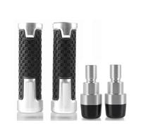 Per Yama&ha YZFR125 YZF R125 YZFR1 R1 R1M R1S Moto Manubrio Manopole Anti Skid Cap Ends Plug CNC Alluminio manopole(Argento)