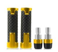 Per Yama&ha YZFR125 YZF R125 YZFR1 R1 R1M R1S Moto Manubrio Manopole Anti Skid Cap Ends Plug CNC Alluminio manopole(Oro)