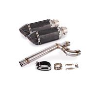 Per Yamaha FZ6 FZ6N FZ6S Di Scarico Moto Slip-on Collegamento Tubo Centrale 51mm Contiene DB Killer 2004-2007 2008-2011(7)