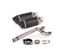 Per Yamaha FZ6 FZ6N FZ6S Di Scarico Moto Slip-on Collegamento Tubo Centrale 51mm Contiene DB Killer 2004-2007 2008-2011(6)