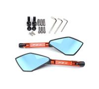 Per Yamaha FZ8 FZ-8 Specchio Moto Universale Specchietto Retrovisore Lato CNC Specchio Retrovisore Antiriflesso Blu(Orange Big-Mirror)