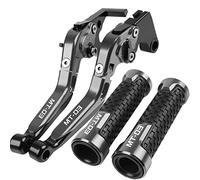 per Yamaha MT03 2005-2013 2014 Moto Pieghevole Freno Frizione Leve Manopole Manubrio Regolabile Accessori CNC con Logo MT-03 MT 03 (Colore : 1)