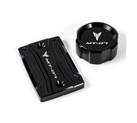 Per Yamaha MT07 MT-07 MT 07 2014-2025 Accessori Per Moto Cilindro Del Fluido Dei Freni Serbatoio Principale Tappo Di Riempimento Dell'olio Protezione Della Copertura(2PCS-Black)