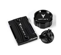 Per Yamaha MT07 MT-07 MT 07 2014-2025 Accessori Per Moto Cilindro Del Fluido Dei Freni Serbatoio Principale Tappo Di Riempimento Dell'olio Protezione Della Copertura(3PCS-Black)
