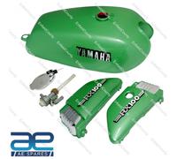 Per Yamaha Rx100 Rx125 Verde Serbatoio Carburante Benzina Con Lato Pannello +