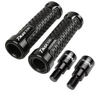 per Yamaha TMAX530 TMAX 530 T-Max 2006-2016 Moto Anti-Skid Manubrio Manopole in Gomma Manubrio estremità Tappo Spina 7/8 ''22mm con Logo (Colore : Nero)