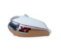 Per Yamaha XT Tt 500 1U6, 1980 Cromo & Bianco Dipinta Acciaio Serbatoio +Tappo
